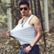 Lycra cotton tự canh cổ vuông vest nam triều chạm đáy thanh niên nam căng mọng mùa hè mồ hôi từ vest vest