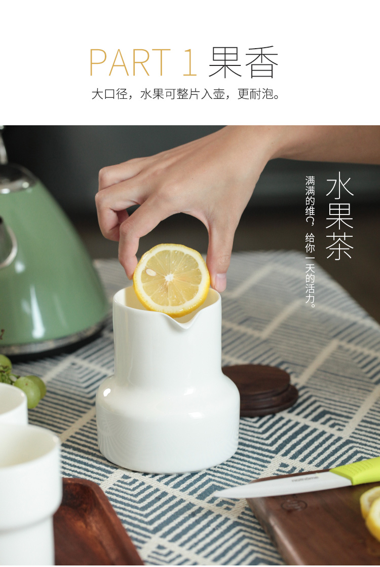 The Wu family fang ceramic teapot with cold water scented tea kettle family suits for high temperature resistant cool tea European - style kettle