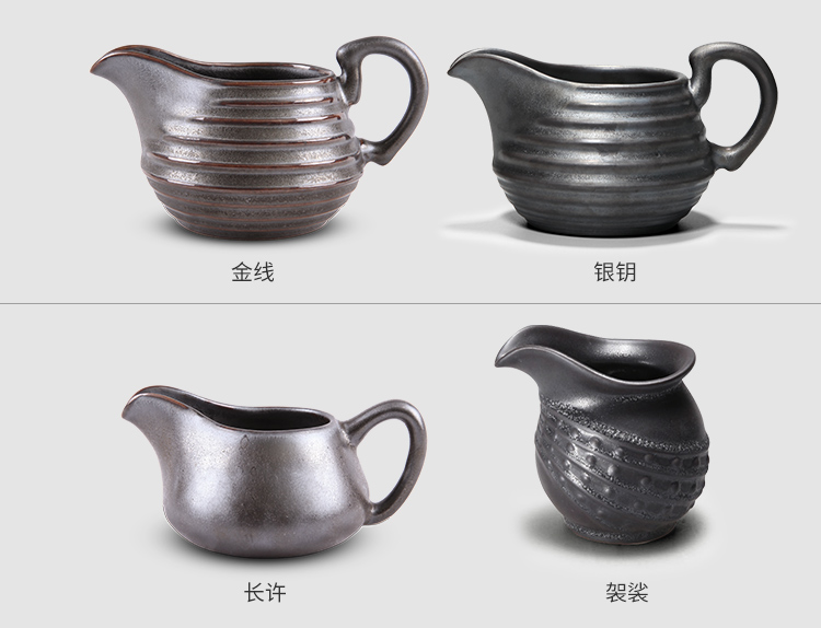 The Wu family fang coarse pottery fair keller rust glaze points tea ware porcelain stone grain, black pottery greedy cup large cup
