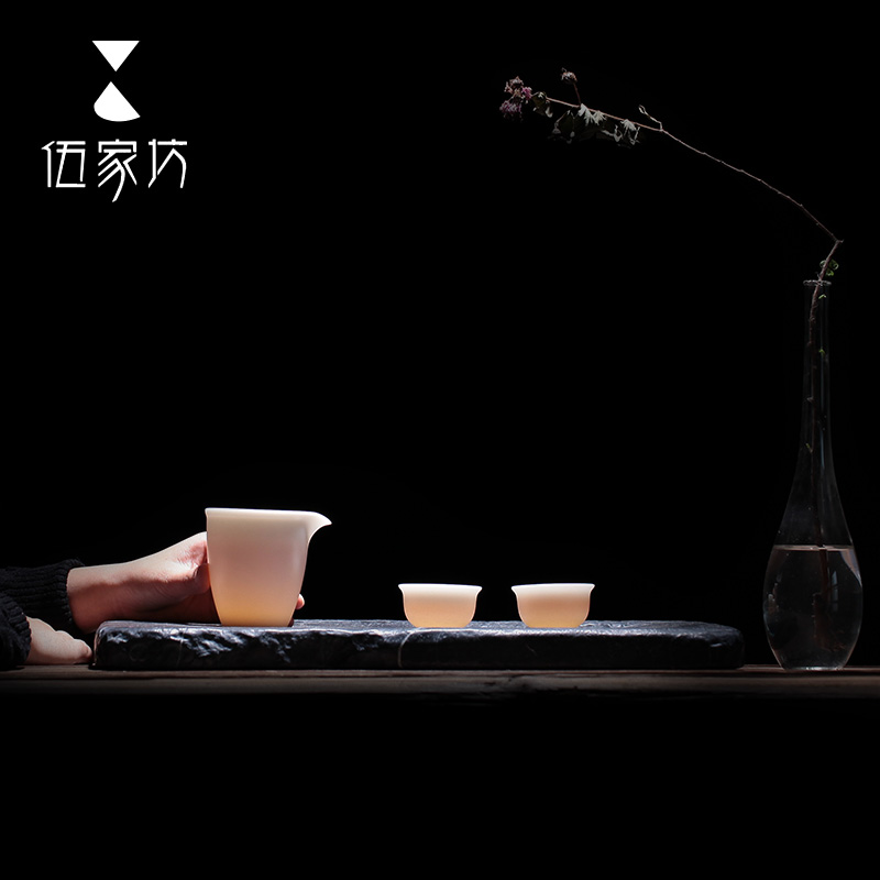 The Wu family fang white porcelain ceramic fair keller of tea machine household greed tea accessories points of justice is cup and cup cup