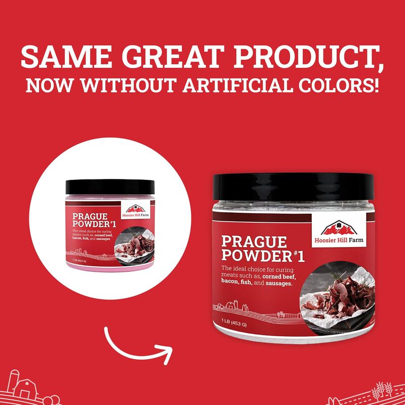 Hoosier Hill Farm Powder Curing Salt Pink Prague No. 1 Salt New Packaging Hoosier Hill Farm Powder Curing Salt Pink Prague No. 1 Salt New Packaging