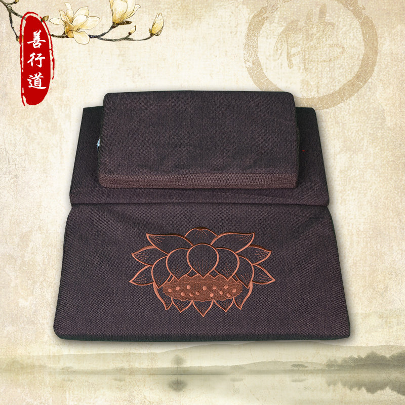 High-play coconut palm linen cloth mat futon folding embroidery simple yoga mat meditation mat sitting mat mat Zen mat home