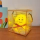 Хорошая змея/желтая/розовая+квадратная коробка/Рафия