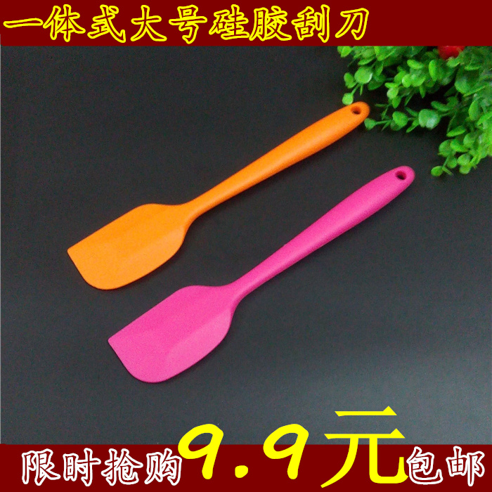 Baking Tool High Temperature Resistant Color One-piece Silicone Scraper Oil Brushed Large Size Cake Squeegee Cream Wipe