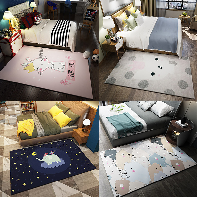 Carpet living room simple modern home sofa coffee table mat Nordic geometric bedroom full floor room floor mat machine washable