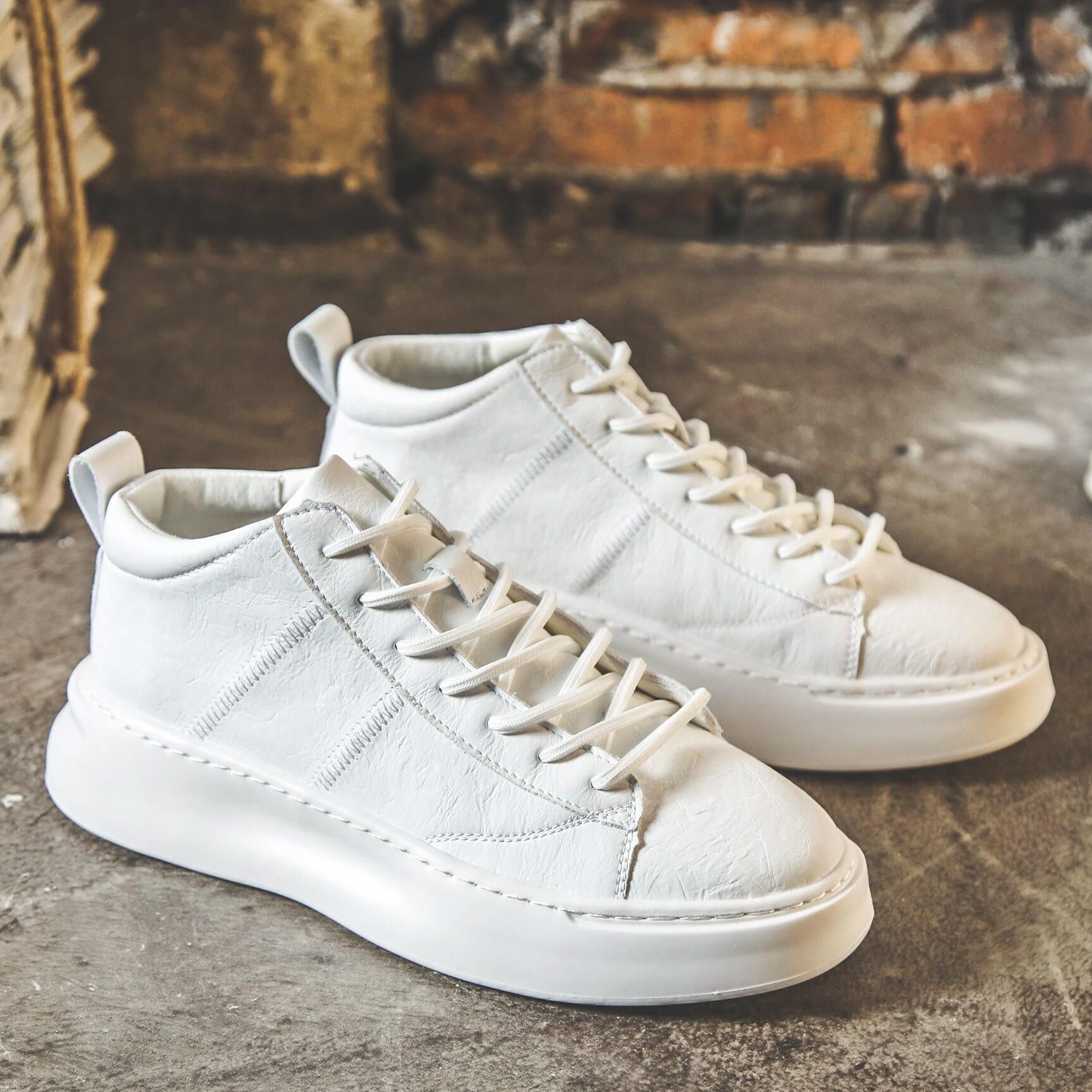 Hong Kong Supreme same style small white shoes men's shoes all-match medium and high tube shoes men's thick bottom casual sports shoes