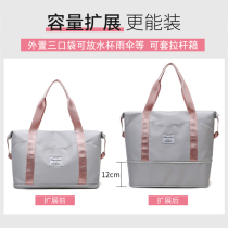 Can be set on the trolley case short-term travel bag pilot multi-function travel bag female