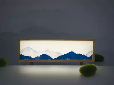 Salt Live Salt Mountain echo Bamboo and wood LED night light Literary creative design Table lamp Bed light box