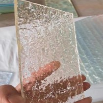 Customized hot-melt art glass partition entry entrance glazed textured glass screen bathroom sliding door