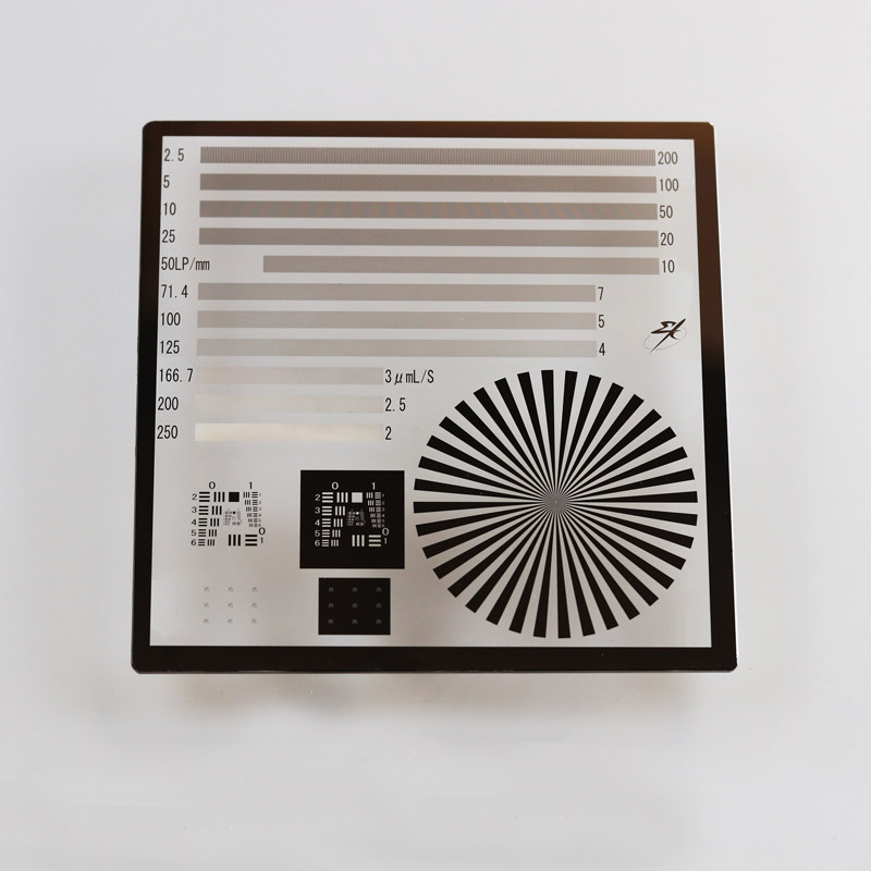 Multifunctional resolution test board 125mm×125mmx3mm Accuracy: 1μm Glass chrome-plated photolithography