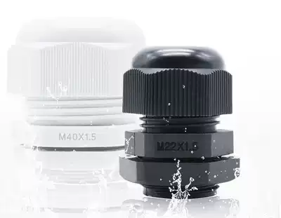 Whole package M-type cable waterproof connector threaded fixed Gelan head plastic nylon sealed connector cable fixed M12