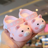 Розовый, нескользящий, с медвежатами, мягкая подошва