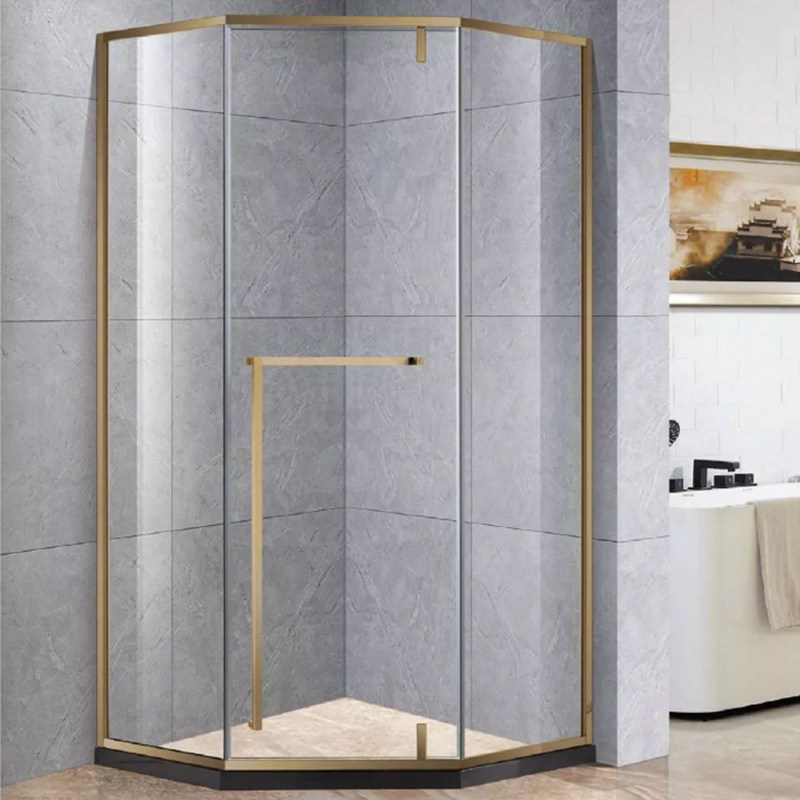 Custom diamond shower room stainless steel dry and wet separation partition powder room Push-pull glass door Bath room household