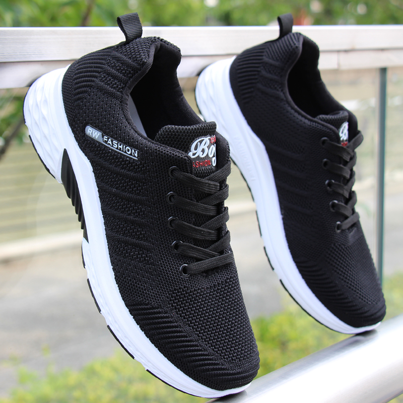 Men's shoes spring 2021 new breathable mesh casual shoes soft bottom non-slip work shoes deodorant sports shoes running shoes