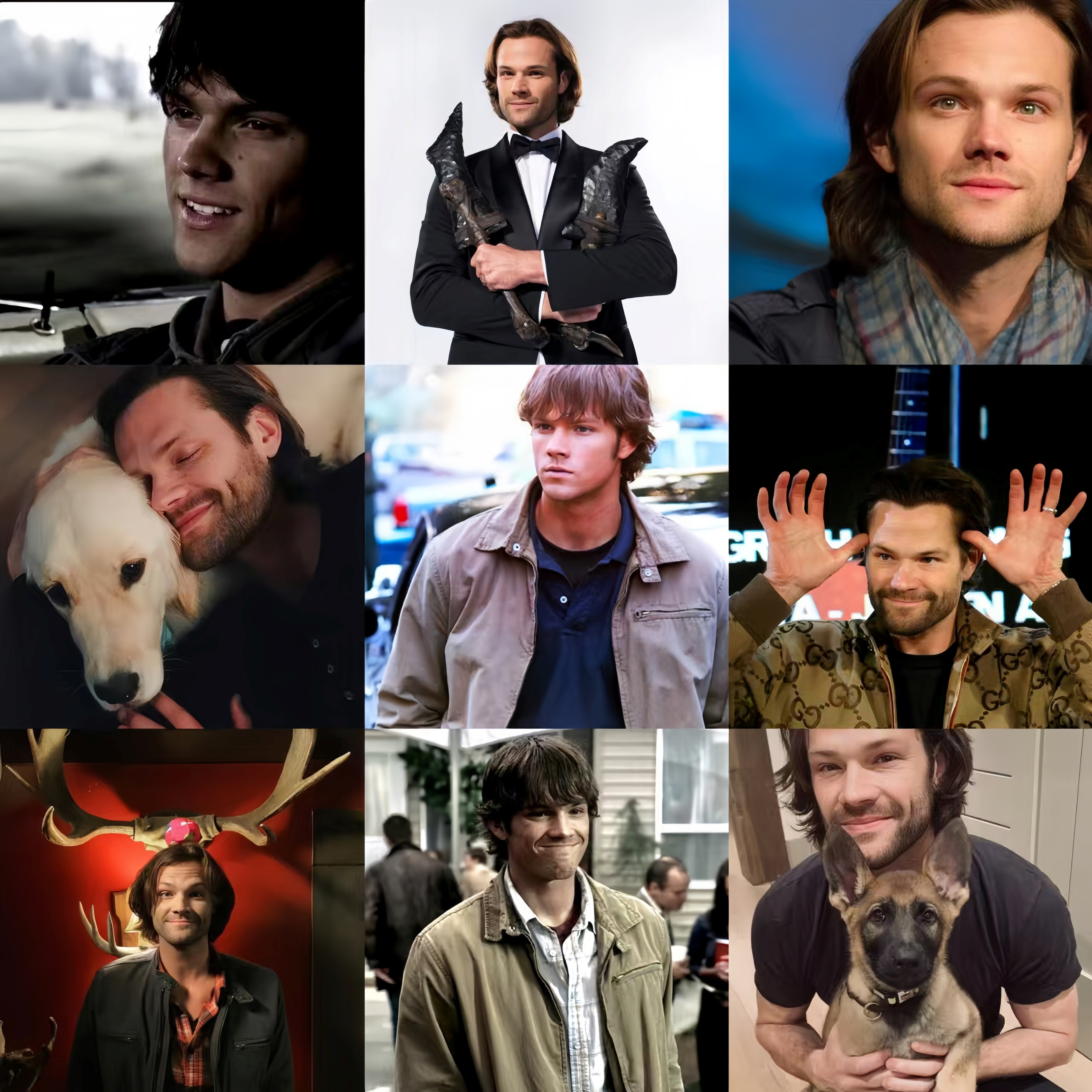 500 electronic versions of JaredPadalecki pictures without repetition, featuring the handsome European and American guy Padalecki, Evil Force Sam