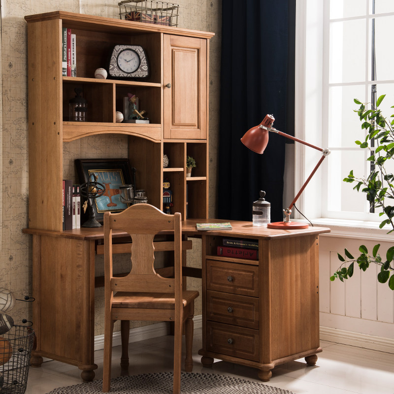 Wood Wax Oil American Walnuts Wood Desk Pure Solid Wood Desk Children Room Desk Study Desk Bookcase Desk