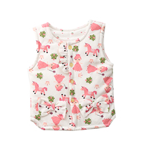 Baby vest spring and autumn newborn male baby cotton vest Girls children autumn and winter thickened warm padded waistcoat