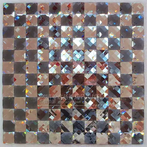 Стеклянная белая мозаика на стену, зеркальный эффект