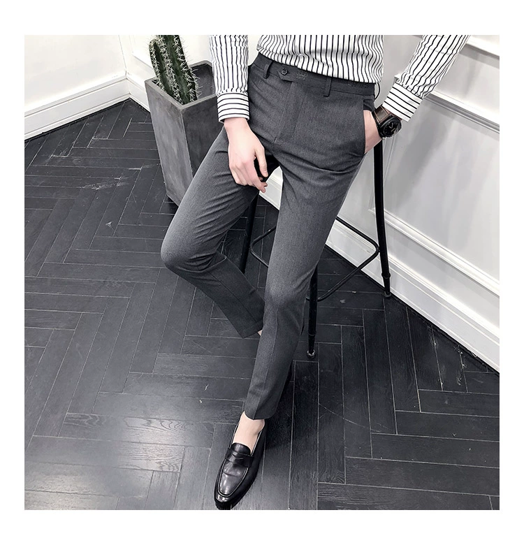Mùa hè thường quần nam thanh niên Slim thời trang feet quần nam new England thêu quần của nam giới xu hướng Hàn Quốc phiên bản