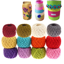 Colorful hemp rope hand woven decoration Creative diy decorative vase rope Kindergarten photo wall decoration