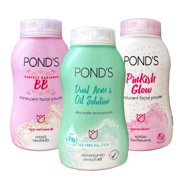 ປະເທດໄທນໍາເຂົ້າ Pond's loose powder ponds oil control powder bb magic makeup setting powder antiperspirant powder women concealer loose powder honey powder