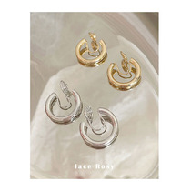 Lace Without Earthy Hole Mosquito Coil Ear Clip Retro Temperament Metal Method Minimalist C Shaped Circle Brief Lukewarm Wind Lady