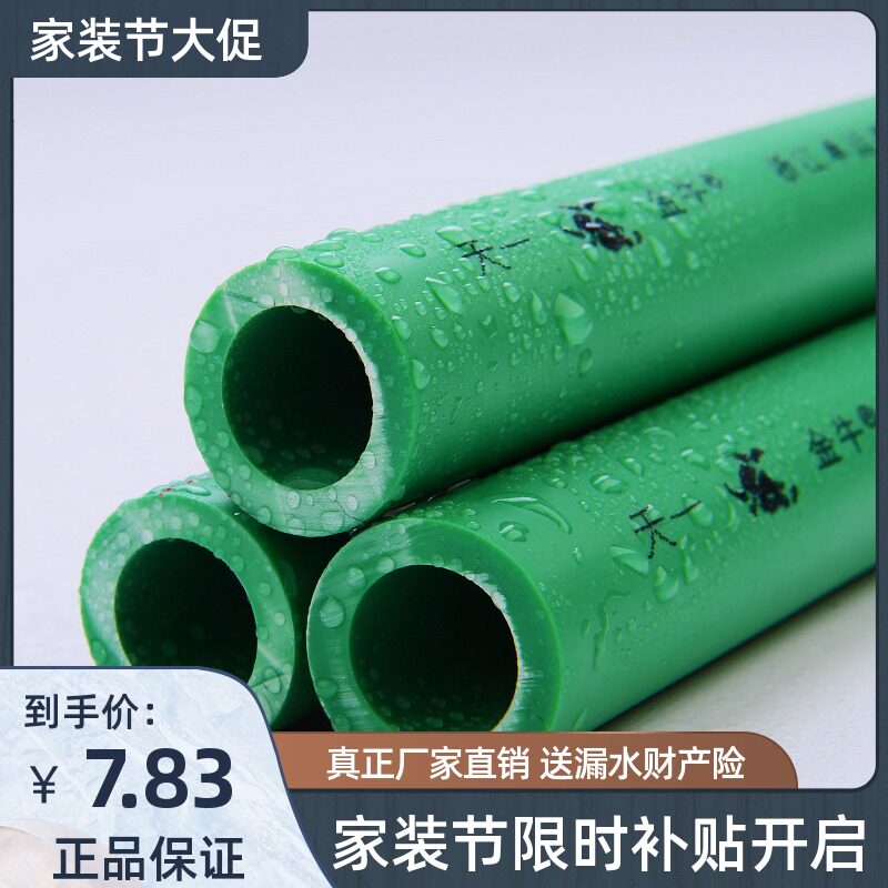 Day one golden cow green antibacterial ppr water pipe home hot and cold tubing accessories 20 25324 6 points 1 inch