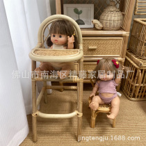 ins rattan play house high chair doll furniture miniature furniture mini ornaments in stock same style
