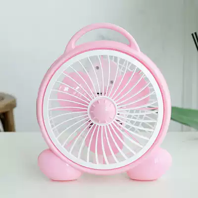 Cartoon small electric fan Mini student dormitory bed small fan Bedroom silent office Desktop household children