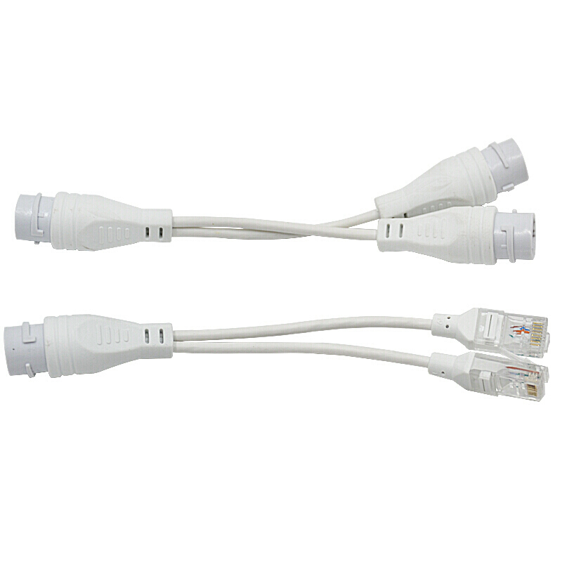 One network cable is divided into two with two network camera splitters, and the power supply is stable for 200 meters under the national standard of category five