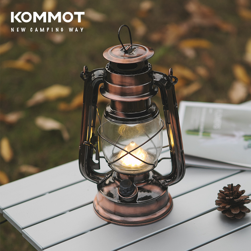 Portable vintage rechargeable LED marquee lamp kerosene lamp ornament outdoor lighting camping tent lamp camp light