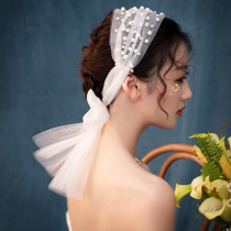 Tinglan2021 new bridal wedding veil headdress Korean Sen Sen Mei pearl hair ornaments super fairy wild