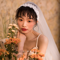 Homemade 20 new retro Republic of China style lace yarn head hat headwear Super Xiansen travel photo veil 289