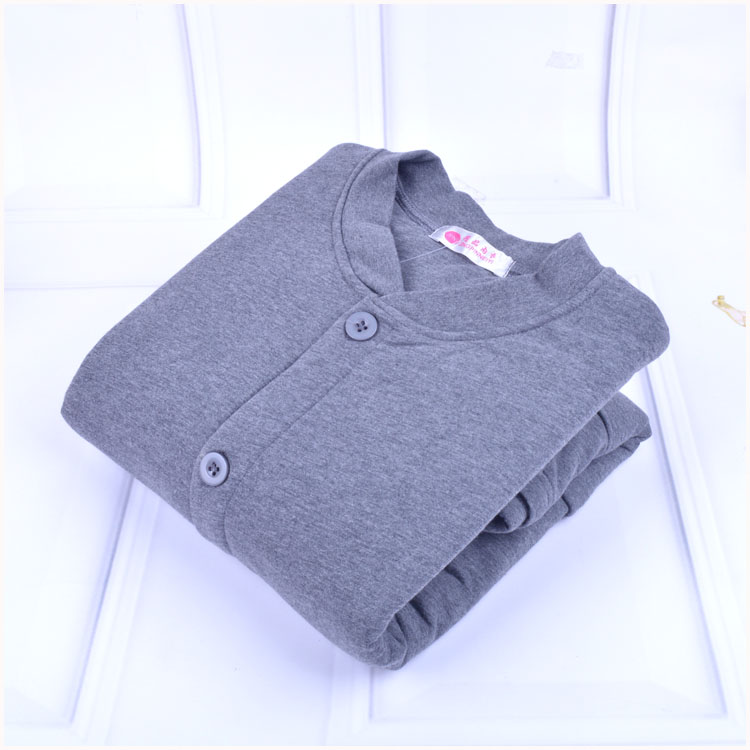 Đồ lót nhiệt Nữ mùa đông áo len cardigan cardigan ba lớp cộng với áo khoác cotton dày cho người trung niên áo giữ nhiệt nam nhật bản