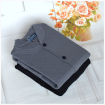 Middle-aged and elderly cotton warm coat mens large size cotton clip cotton open body loose thermal underwear fat dad home clothes