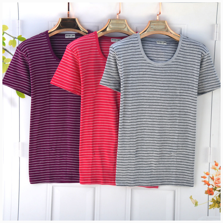 Middle-aged and elderly women's vest summer cotton cotton short-sleeved loose old lady mother undershirt