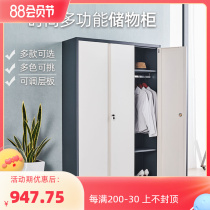 Steel 1 2 m wide three open door iron cabinet storage cabinet file cabinet file cabinet multi - grid cabinet