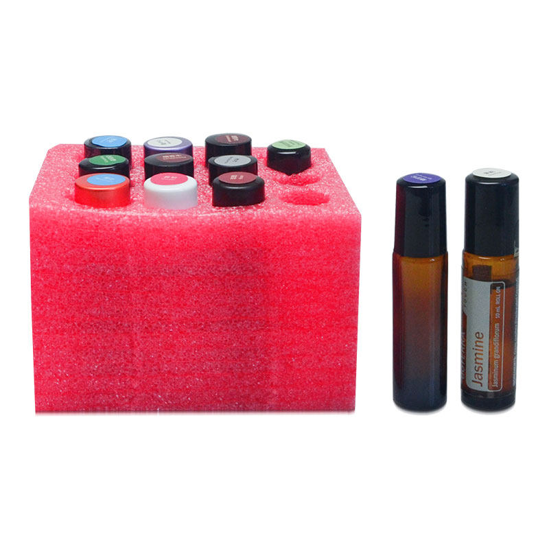Essential oil bottle packing material containing inner inch sponge liner on display case Neri shockproof belt Consigneg