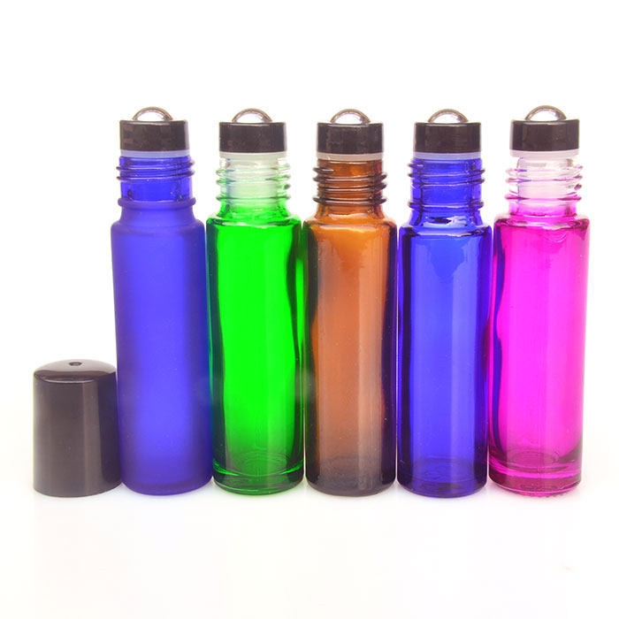 Perfume Ball Bottle Essential Oils Glass Slim Massage Small Empty Bottle Walking Pearl Split 10ML upscale