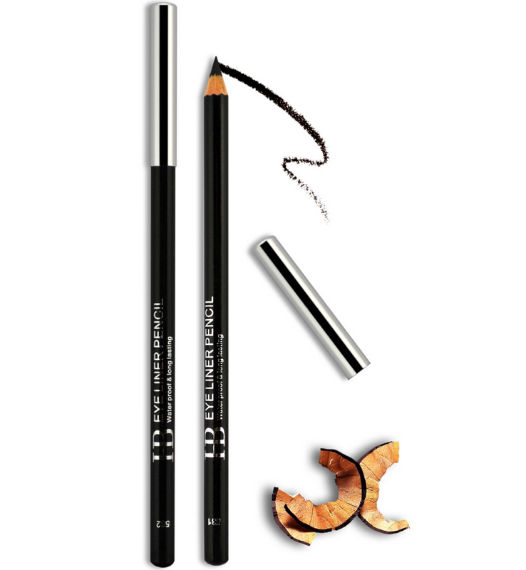 Mini eyeliner waterproof, long-lasting, non-dizzy, no makeup, anti-sweat, black wooden rod eyeliner female