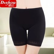 Quần legging mỏng bên ngoài mặc size lớn ba điểm quần bảo hiểm eo cao mùa xuân và hè nữ quần ren an toàn quần short chống sáng