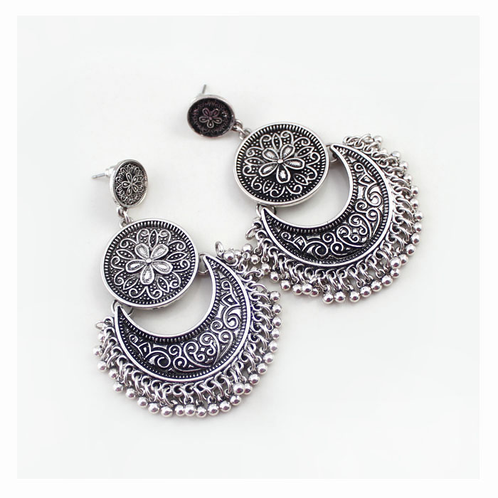 1 Pair Retro Ethnic Style Geometric Plating Alloy Drop Earrings display picture 4