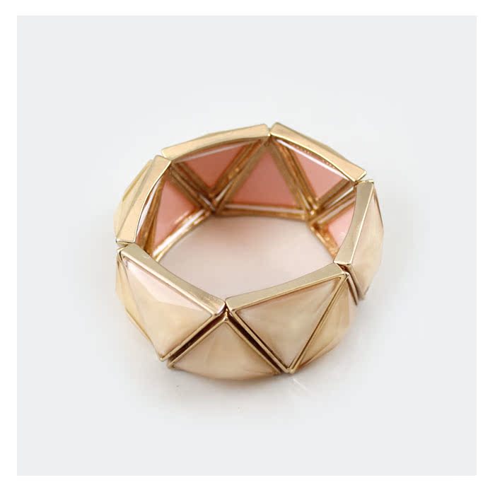 99 carat Thời trang châu Âu và châu Mỹ Trà xanh mai đẹp hình học đàn hồi rộng vòng đeo tay thương hiệu (OW) vòng đeo tay nam