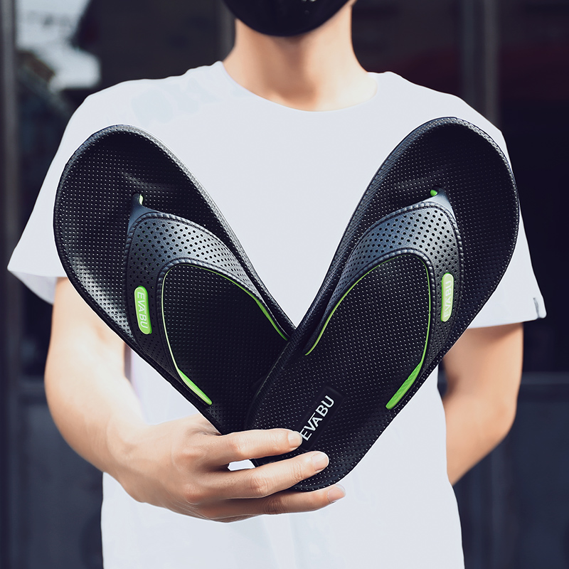Slippers Male Trend Korean version personality Fashion exterior wearing thick bottom non-slip clamping foot herringbone tug Inn men's beach shoes 45