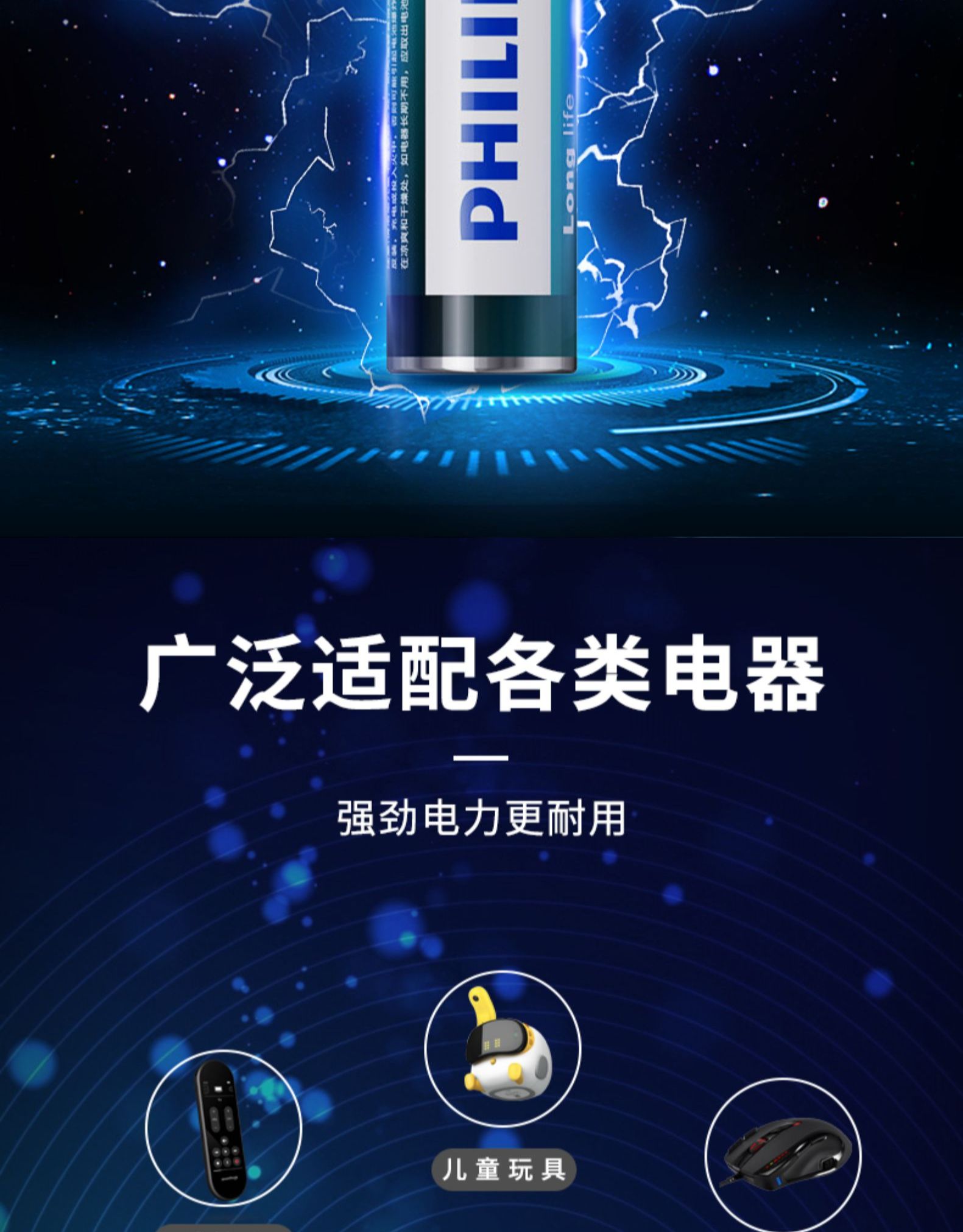 飞利浦 5号/7号 环保无汞电池 8粒 图3