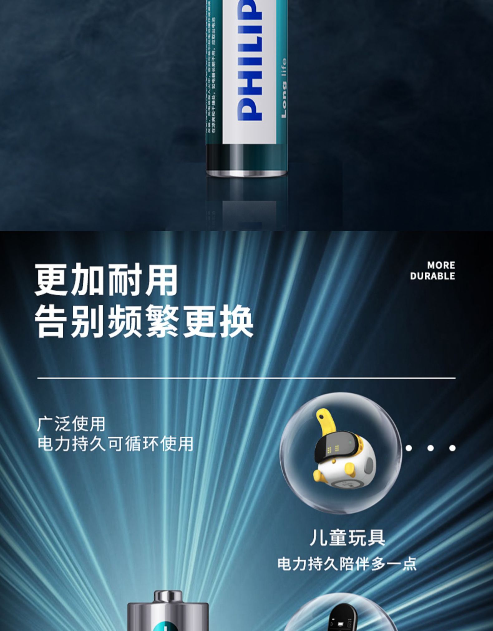 飞利浦 5号/7号 环保无汞电池 8粒 图8