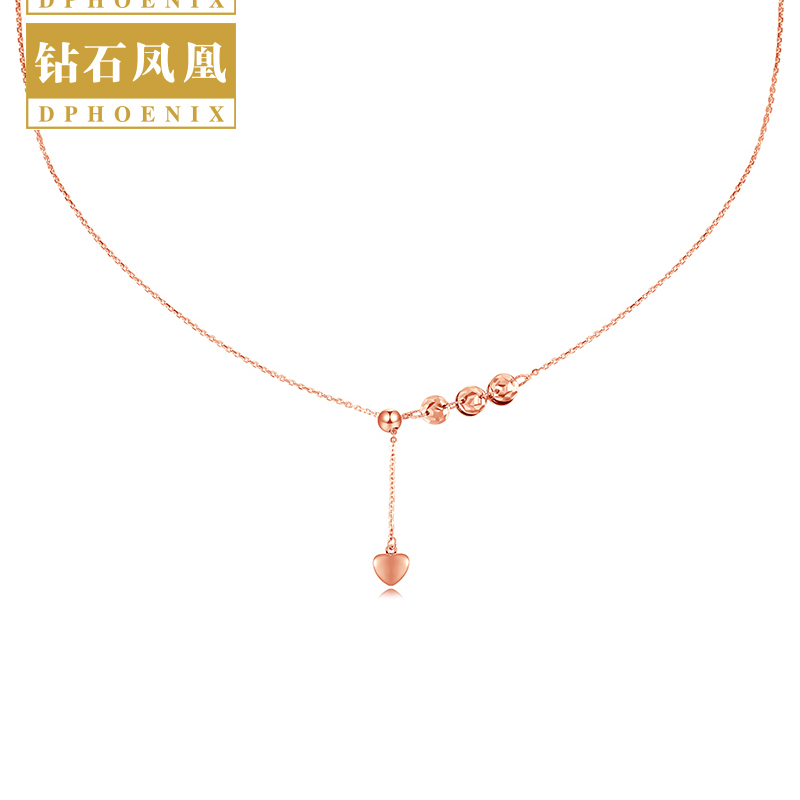 Diamond Phoenix New 18k Gold Necklace Woman Fashion Color Gold Rose Gold Lock Bone Chain Loving Design Trekking Pendant