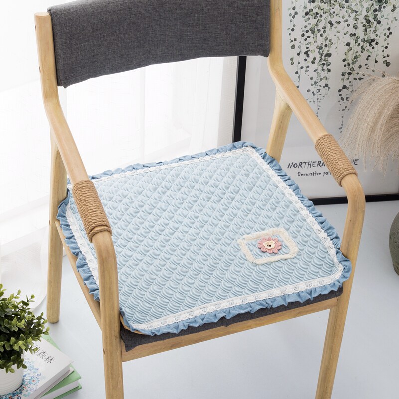 Total Cotton Office Chair Cushion Home Anti-Slip Dining Chair Cloth Art Cushion Thin seat cushion breathable for a long time sitting butt cushion