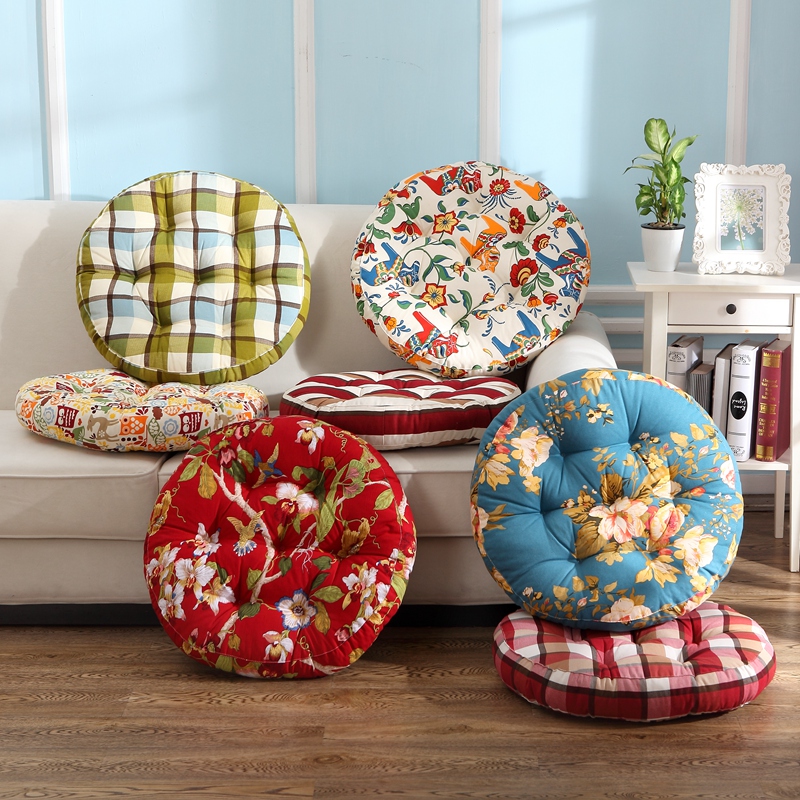 Full cotton thickened canvas round cushion enlarged tatami bushel floor mats Zen meditation Sitting Round Cushion Machine Wash