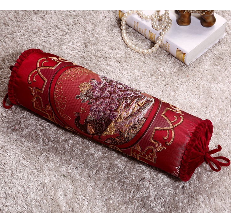 Thời trang dân tộc kẹo gió gối phong cách châu Âu gối đệm thắt lưng gối hình trụ dài dải tay gối gối gối tựa văn phòng